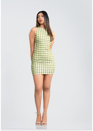 YURA GREEN MIX DRESS